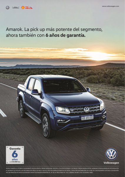 Garantía para Amarok de 6 años